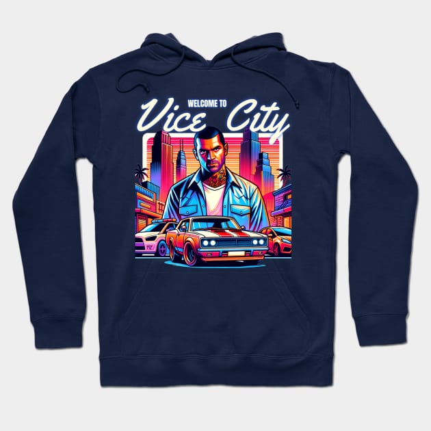 Vice City GTA grand theft auto Hoodie by YNWA Apparel